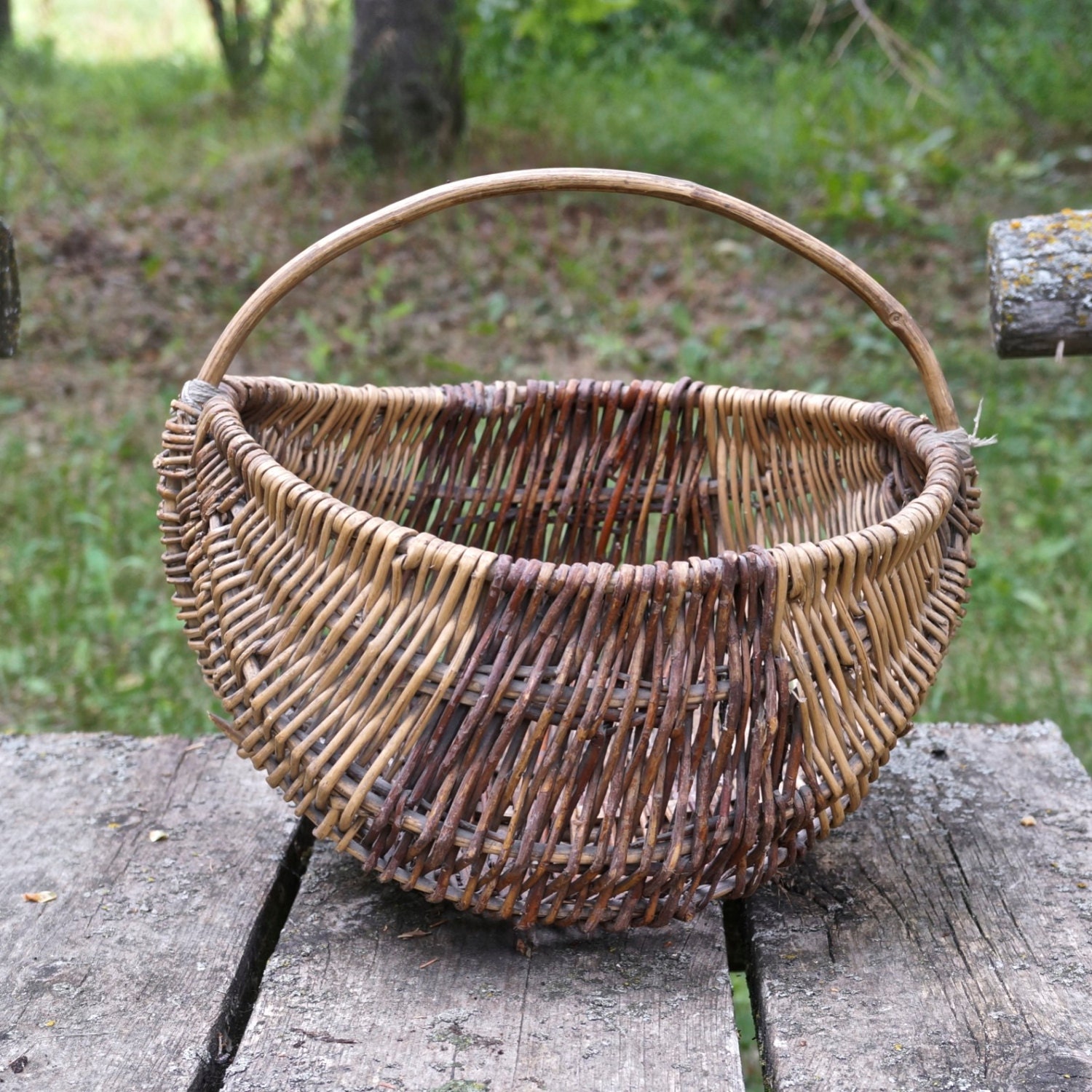 WILLOW BASKET indian basket antique basket melon basket