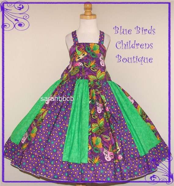 Girls Mardi Gras New Orleans Dress BBCB Boutique by sarahBBCB