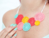 Crochet Lace Statement Necklace