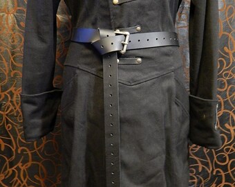 Cavalry saber sword double leather belt with by lantredurenard