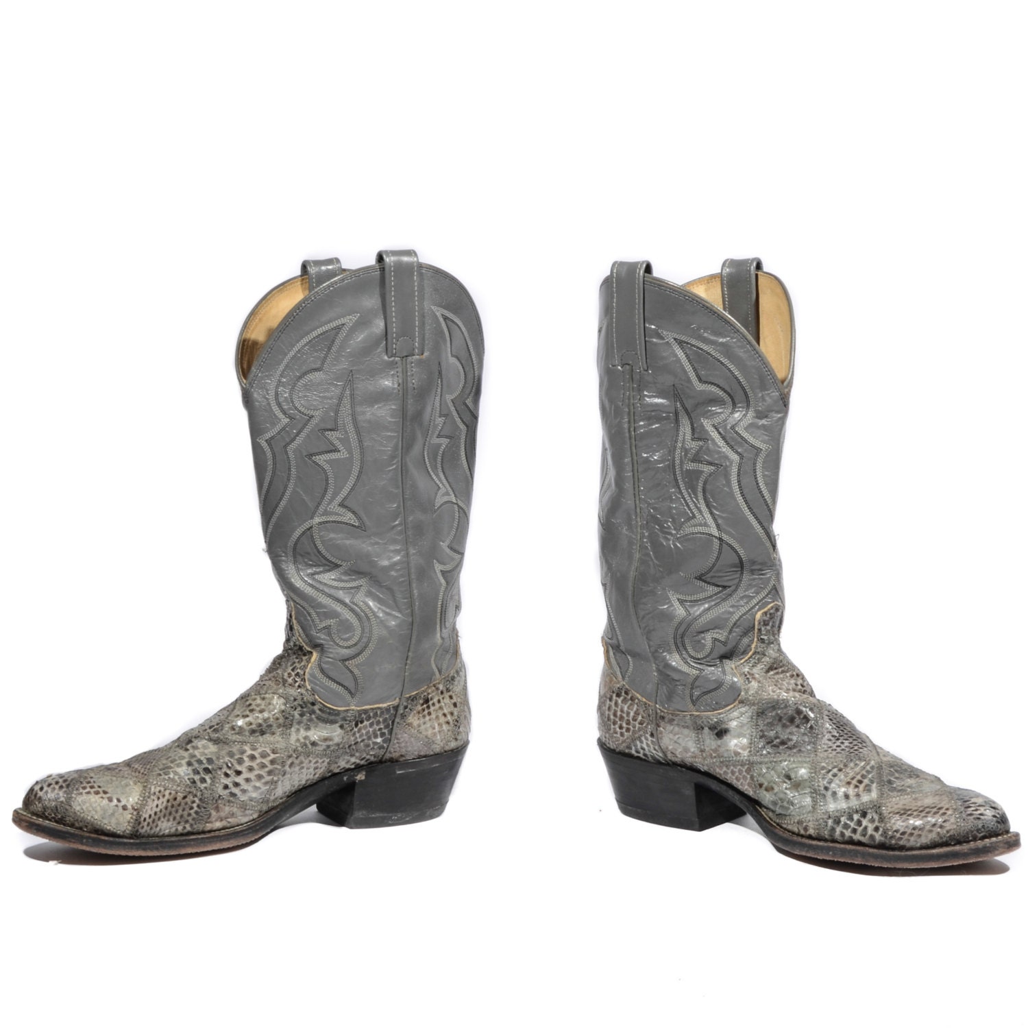 snakeskin cowboy boots for men