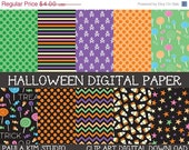 60% OFF SALE Halloween Digital Paper - Digital Scrapbook Printable Paper - Halloween Digital Download Backgrounds Il_170x135