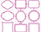 60% OFF SALE Digital Frames Clipart Digital Download Images Valentine's Day Heart Frames Vectors Il_170x135