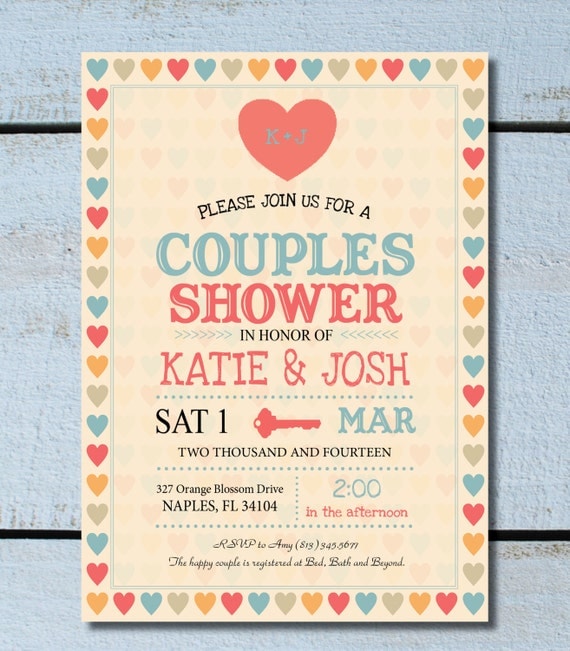 Vintage Wedding Shower, Couples Shower Invitation Jack and ...