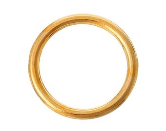 200 Bulk Package Large Gold Plated 16mm Soldered Closed Jump Rings, 15 gauge wire jum0085b