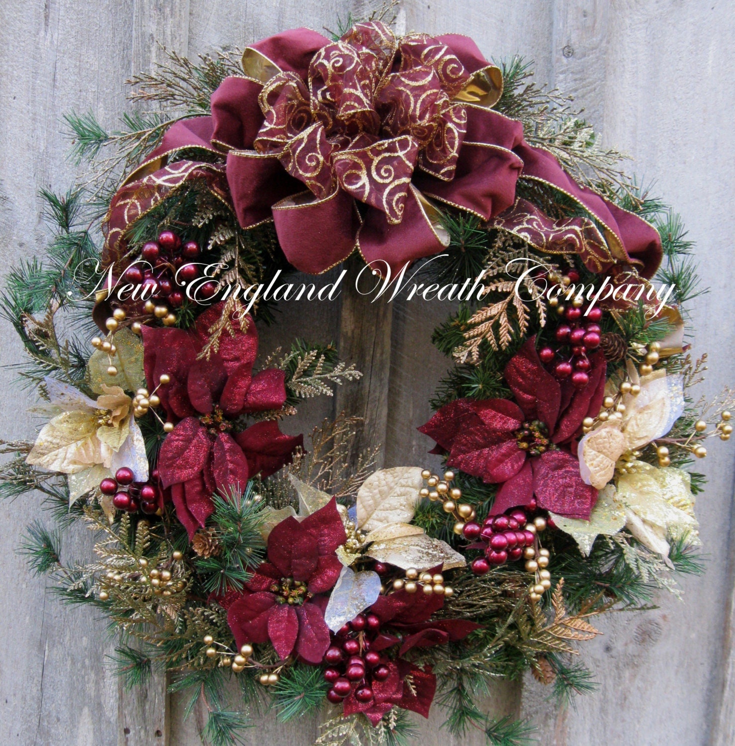  Christmas  Wreath Holiday  Wreath Elegant  by NewEnglandWreath