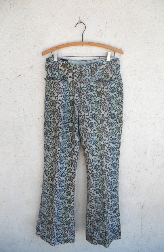 Vintage 60s Mens Tapestry Pants . RARE Bell by freshlavender