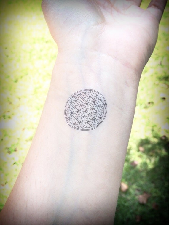 Temporary Tattoo Flower Of Life Sacred by SymbolicImports