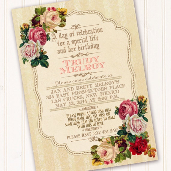 Victorian Tea Invitations 1