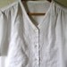 eyelet blouse - white cotton blouse - lace blouse - vintage womens white blouse