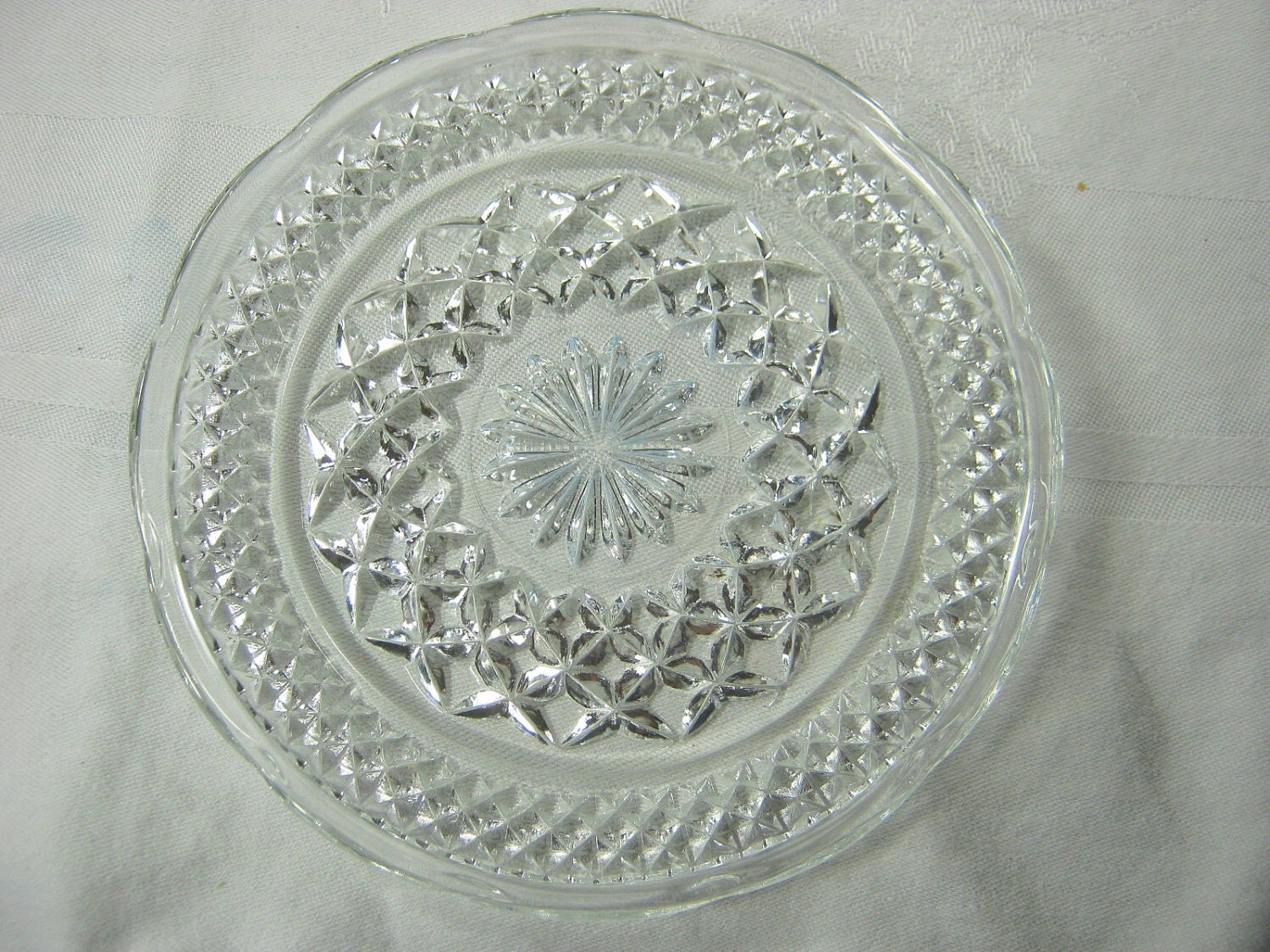 Vintage WEXFORD BREAD PLATES Set/6 Anchor Hocking Wedding