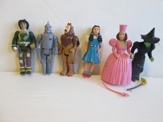 Set 6 Wizard of Oz 1988 Jointed Figures Lot Playset Doll