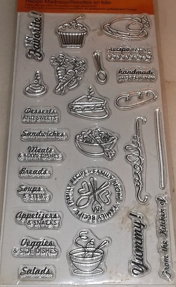 Fiskars Clear Acrylic Stamp Set RECIPE MADNESS 25 by ScoutsPlace