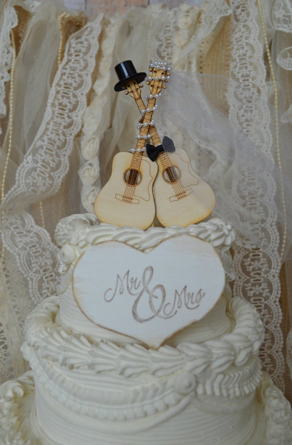 Guitar wedding cake toppermusicianwedding cake