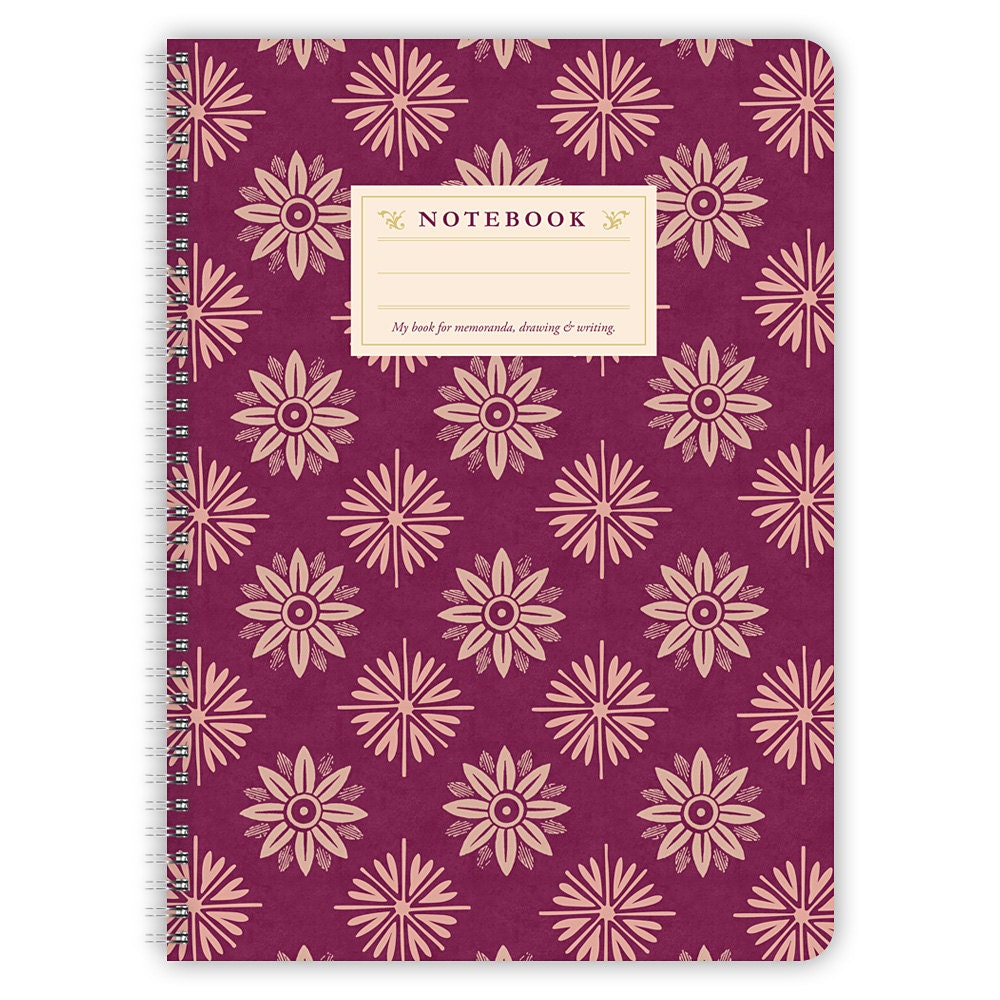 A4 Patterned Notebook | notebook a4 lilac flower pattern A4 Patterned Notebook | notebook a4 lilac flower pattern