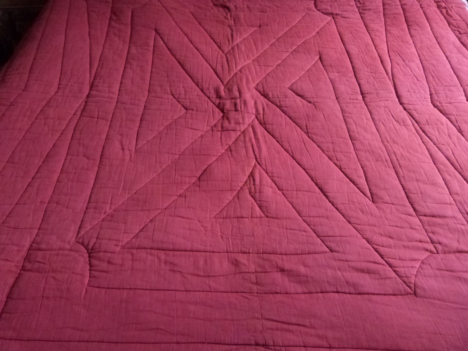 Antique French hand quilted quilt boutis by