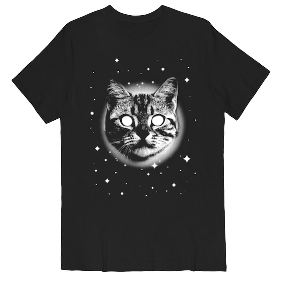 Galaxy Cat T-shirt on Black UNISEX sizes S by KillerCondoClothing