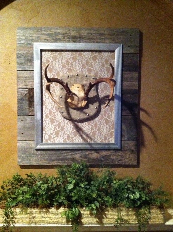 Items similar to Rustic Barn Wood, Burlap, Lace, Juntastic ...