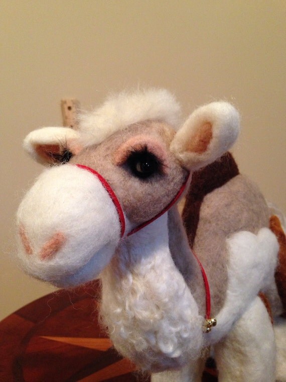 Needle felted camel by TangleWools on Etsy