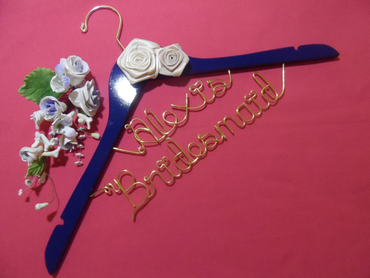 Elegant Rose Hangers Hanger Two Line Personalized by NiceKositas