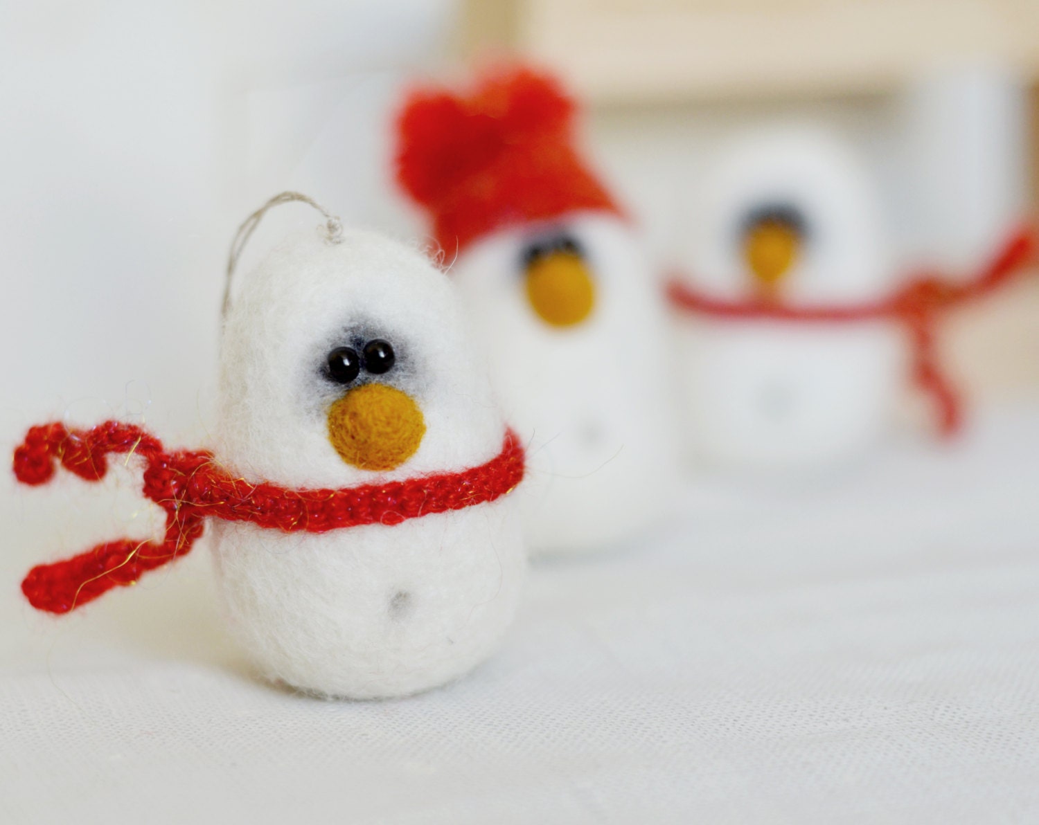 Christmas decorations - christmas ornaments - christmas decor - Handmade toys - Needle felting - Felt toys - Christmas gift - Gifts for her