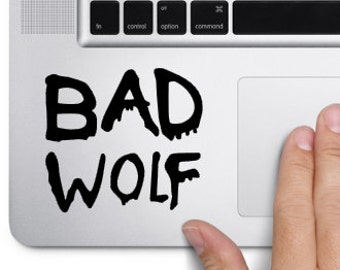 Bad Wolf Doctor Who inspired trackpad decal