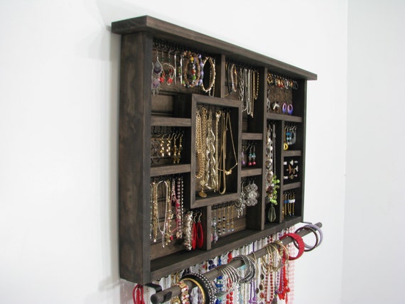 Espresso Stained Jewelry Organizer