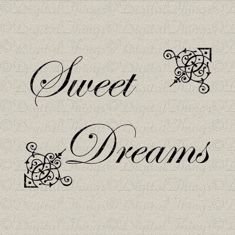 Download Sweet Dreams Word Art Typography Wall Decor Art Printable