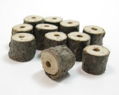 Ecofriendly Wood Bead - Unfinished Wooden Bead - Natural Craft Supply - Set of 3 Jewelry Beads