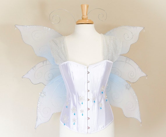 SALE Snow Queen Wings Winter Fairy Costume one of a kind