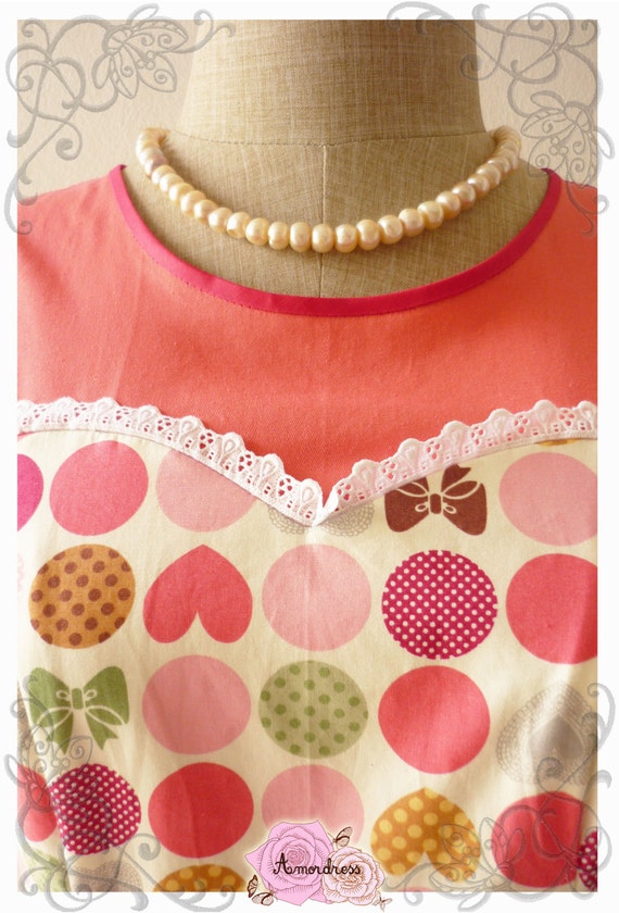 NOW SALE Candy Dress Sweetest Pink Dress Vintage Inspired