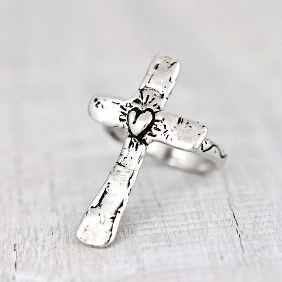 Big Faith Ring Cross Ring Inspirational Rings Cross