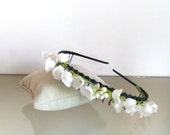Lily of the Valley Flower Crown-,Hippie Flower , Headband ULTRA,Hair accessory,