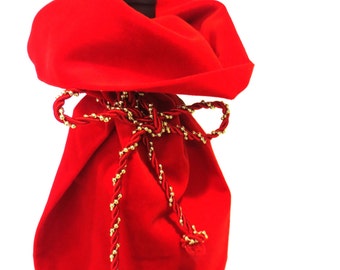 red bottle gift bags