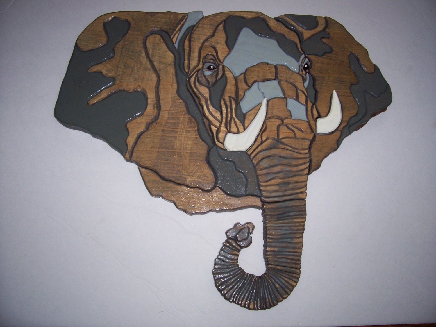 Wooden Elephant Wall Hanging Segmentation by WoodCreationsNCrafts
