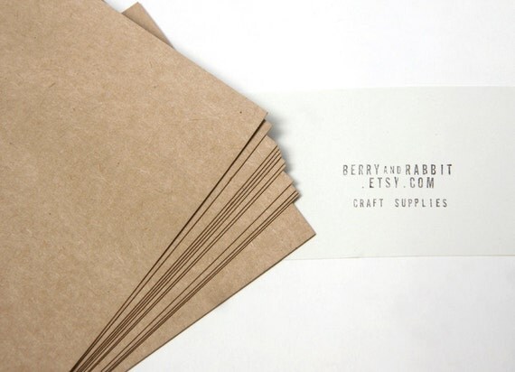 100 Kraft Paper Blank Postcards / Card stock Size 4.2x6 inch