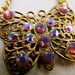 Art Nouveau Necklace Set Swarovski Crystal Butterfly Necklace Filigree Necklace Set- Flitter