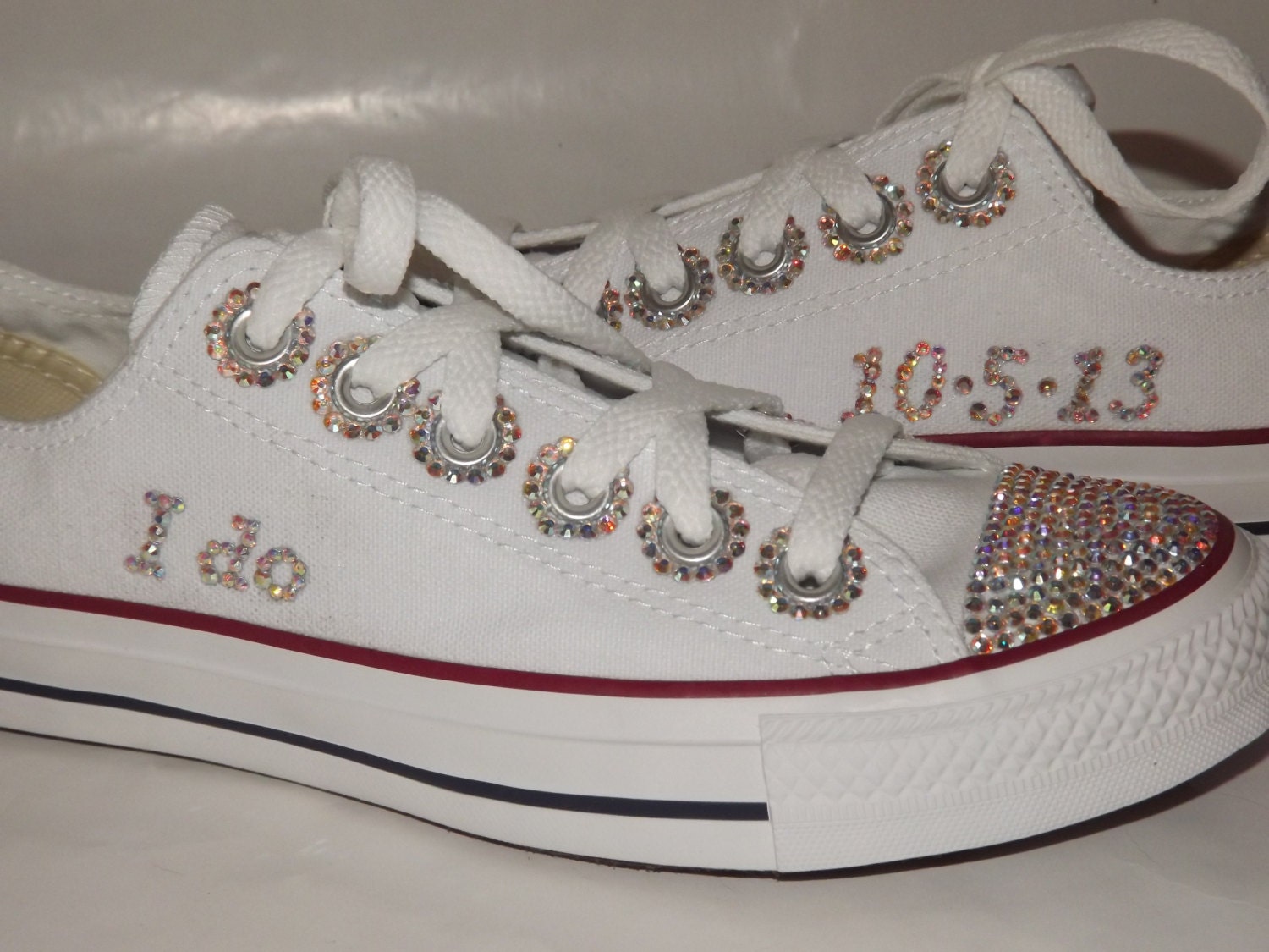 blinged out wedding converse