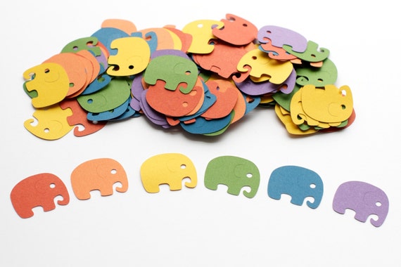 Baby Shower Decor Confetti Elephant Rainbow Gender Neutral Il_570xn