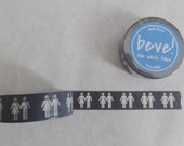 Grey Gender Washi Tape, 15mm x 10m, Male Female Symbols Il_170x135