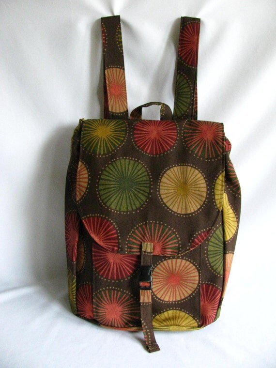 CLEARANCE SALE PRICE Large backpack Brown canvas with