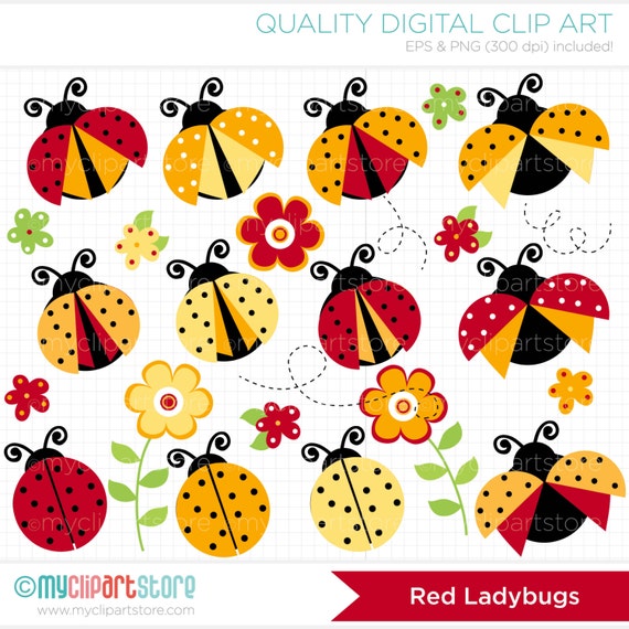 yellow ladybug clipart - photo #8