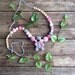 Резерв для Виктории Nursing necklace with amigurumi Teddy Bear in baby cranberry pink, milk white and silver grey by kangarusha