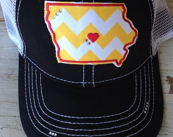 Iowa State Chevron Bling Trucker Hat