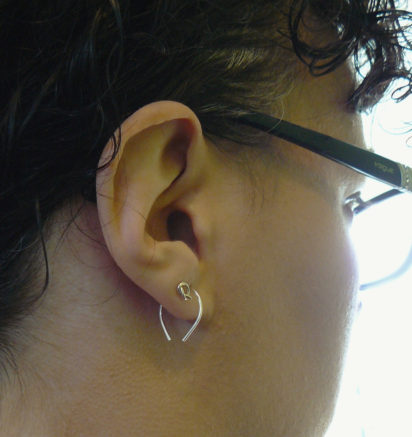 Horseshoe earring sterling silver horseshoe Minimalistic