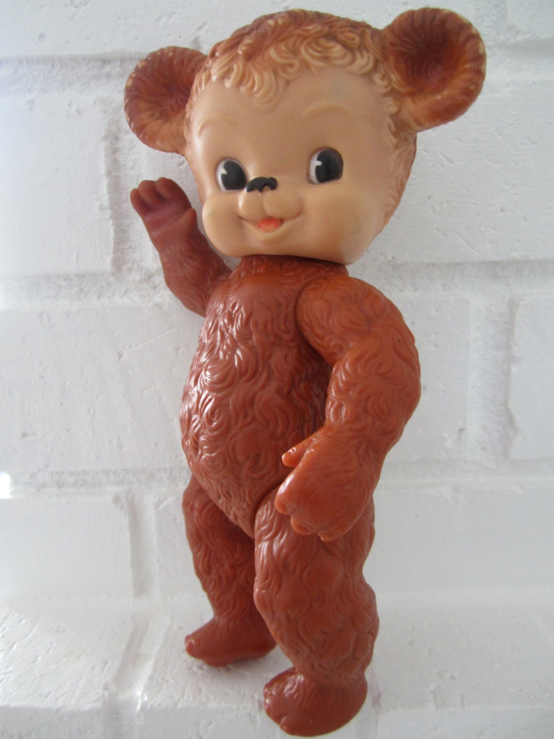 Sun Rubber Company Sunny Bear Rubber Squeak Toy Sunruco