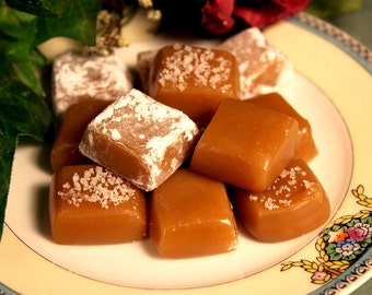 Handmade Creamy Vanilla or Snow or Fleur de sel Caramels Your Choice to Enjoy