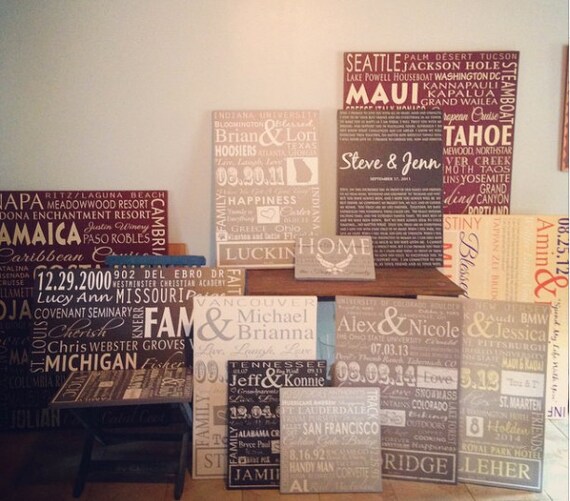 Your Words on Canvas make your own personalized gift unique