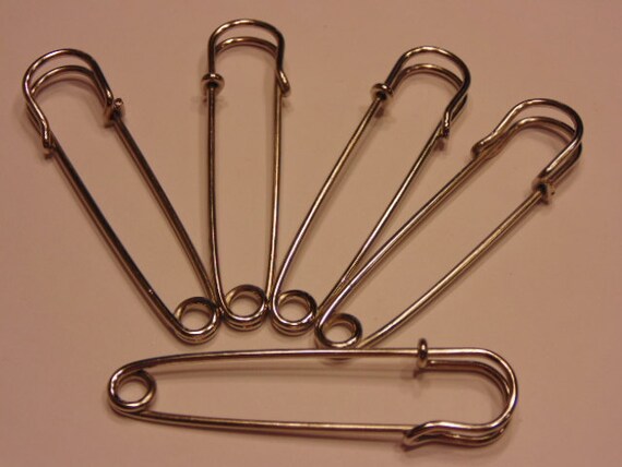 5 large kilt safety pins 2 1/2 inch