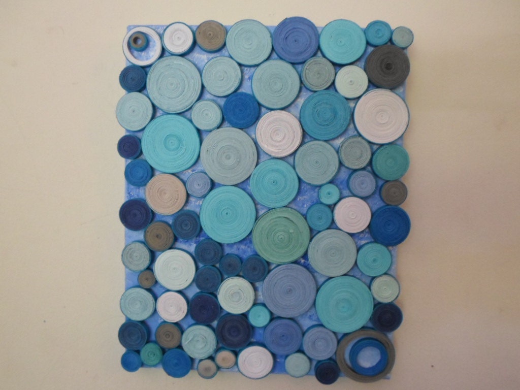 Abstract Circles Paper Sculpture Original Mixed Media Blue - ðzoom abstract circles paper sculpture original mixed media blue - ðzoom